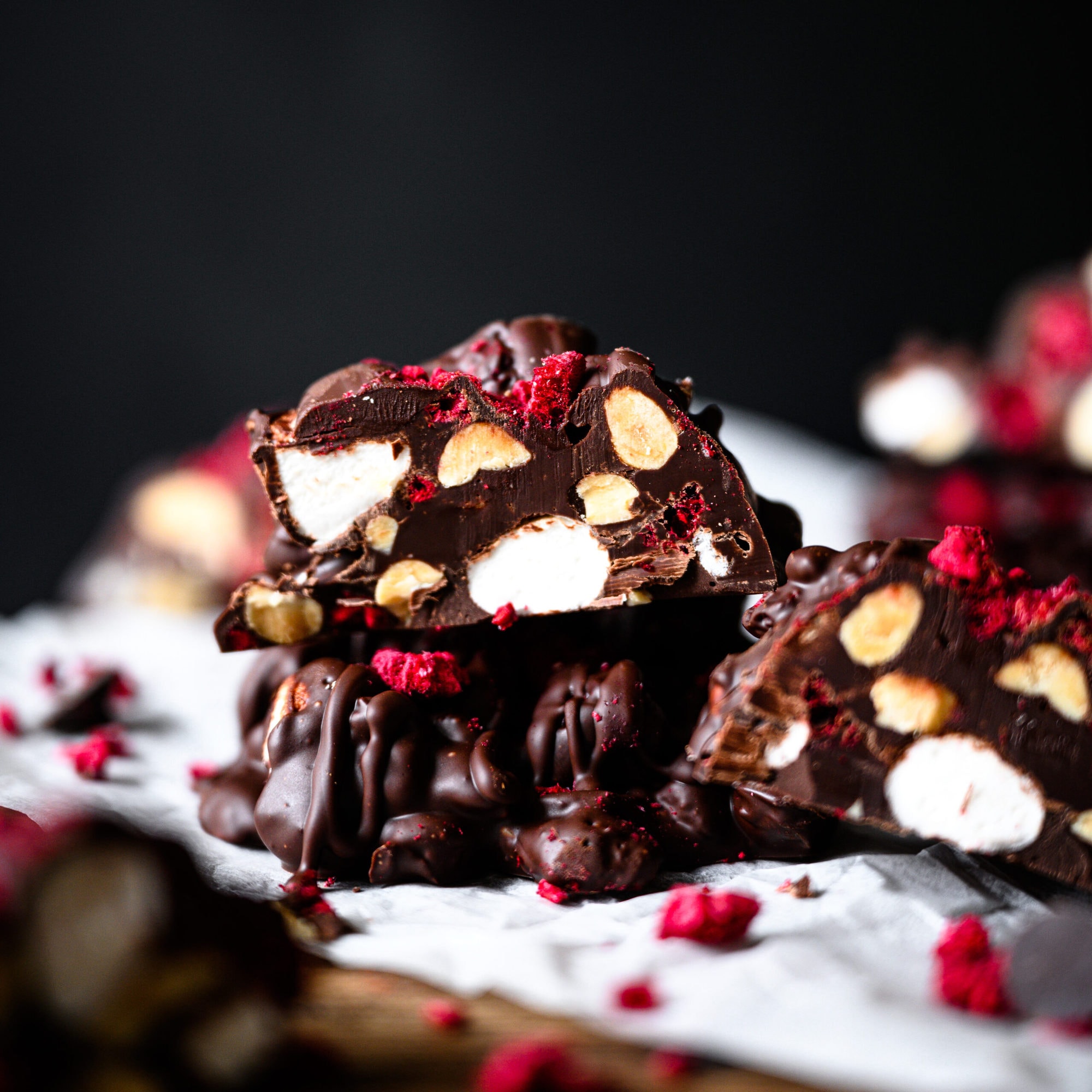 Chocolate-Marshmallow-Peanut Clusters